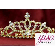 Las tiaras verdaderas del diamante de la venta caliente nupcial barata de la decoración de la princesa